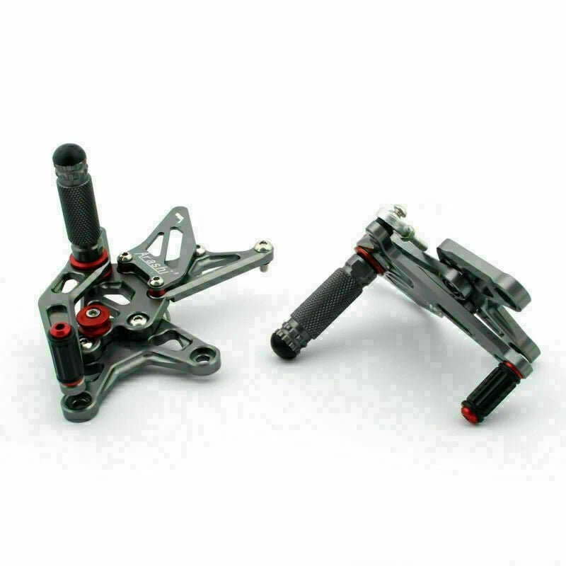 Rearset Foot Pegs for Kawasaki ZX6R (2009–2012) Gray UE
