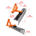 50" 3-Point Landscape Rake for Cat 0 Tractor