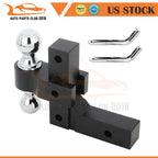 Heavy Duty Dual Ball Tow Trailer Hitch for Universal Fit 