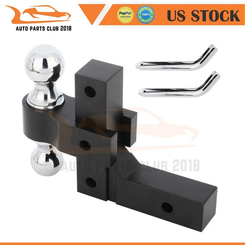 Heavy Duty Dual Ball Tow Trailer Hitch for Universal Fit 