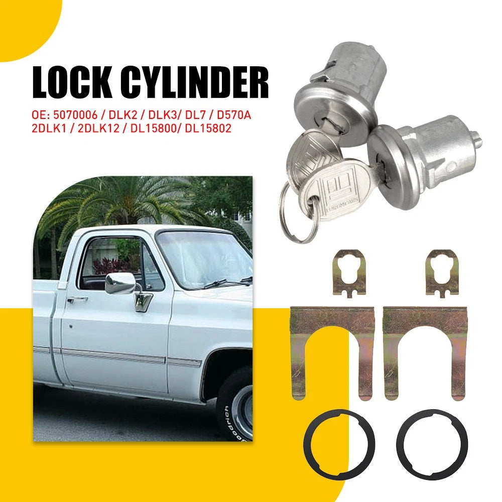 Door Lock Cylinder Set of 2 for Chevrolet GMC Truck SUV Oldsmobile (USA)