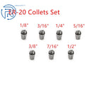 7-Pack Spring Collet Set for CNC Workholding Engraving Milling Lathe