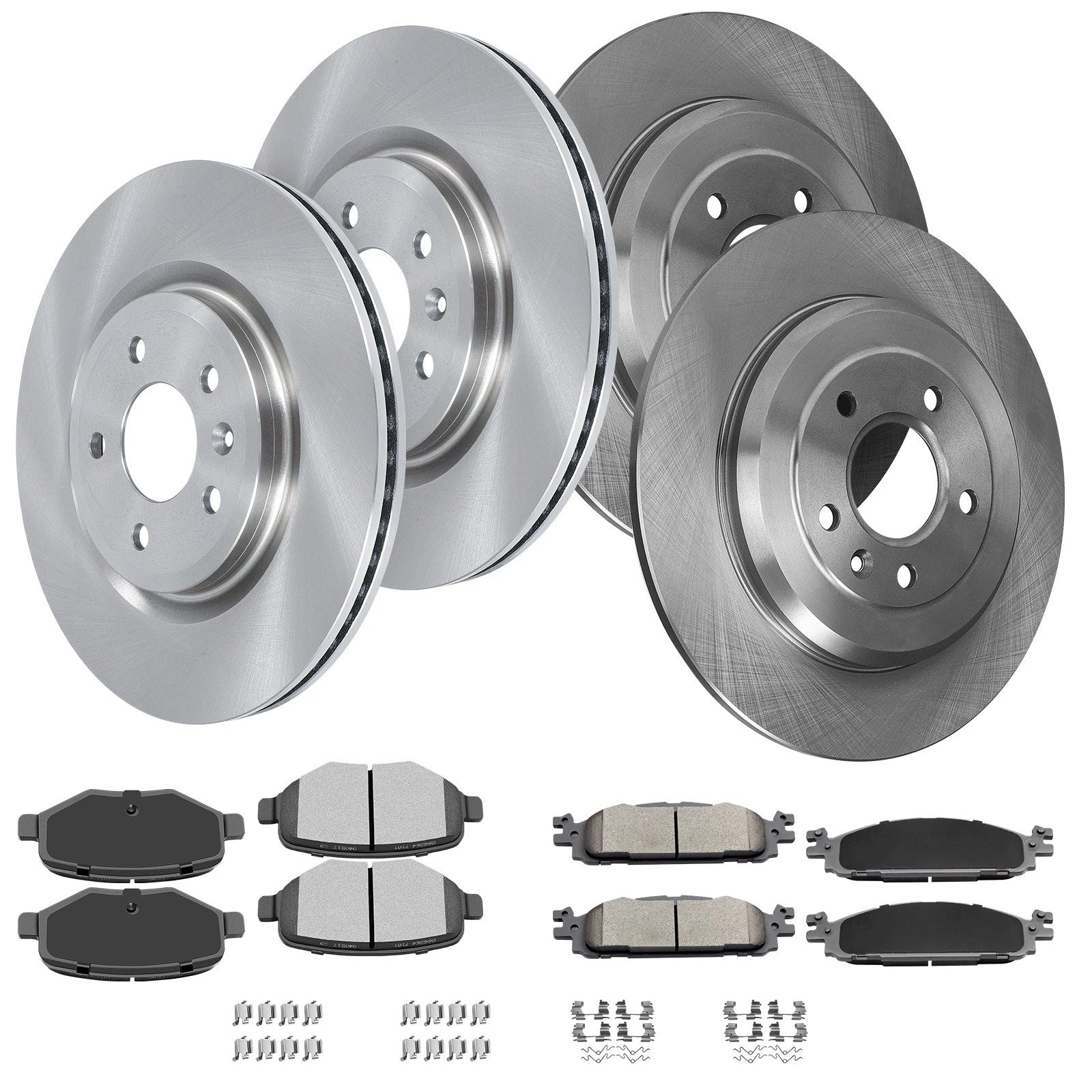 Set of 4 Brake Rotors & Ceramic Pads for Ford Taurus Flex (2013–2019)