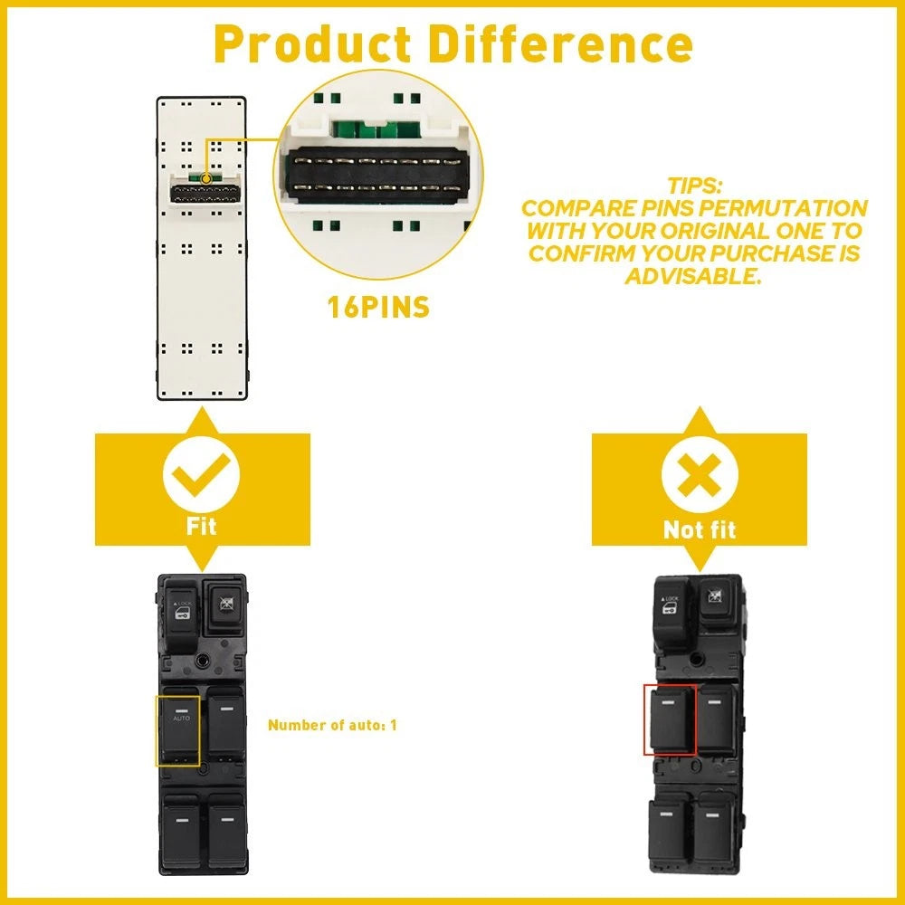 Master Power Window Switch Control for Kia Sorento (2010–2014)