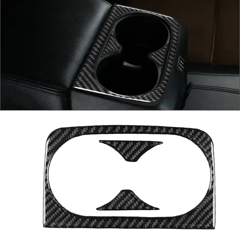Carbon Fiber Rear Water Cup Holder Cover Trim for Ford Ranger (2015-2022)