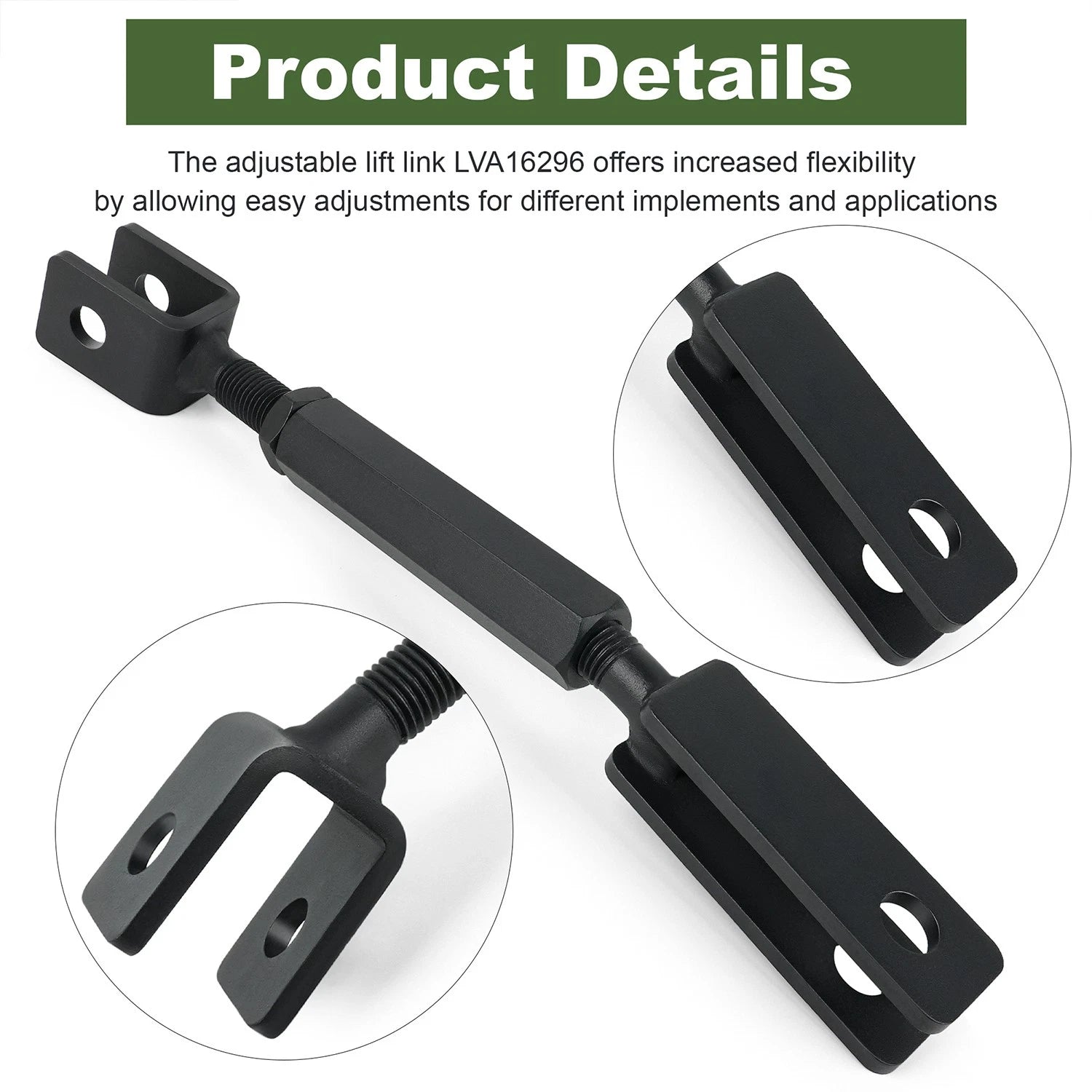 Replacement Adjustable Lift Link LVA16296 for John Deere 1023E 1025R 1026R (2015–2023)