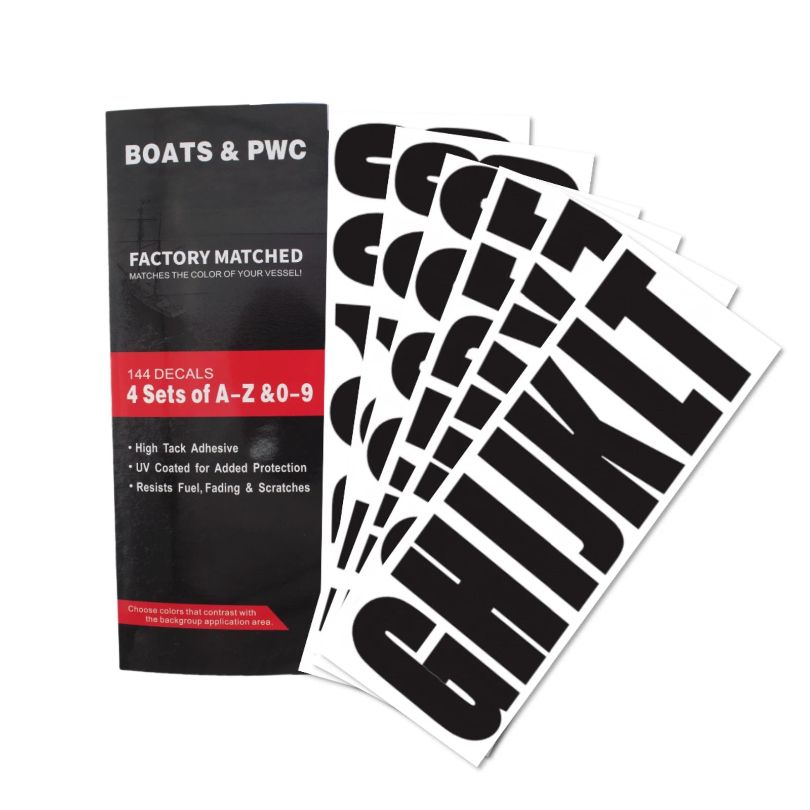 3" Boat Registration Numbers and Letters Sticker A-Z & 0-9