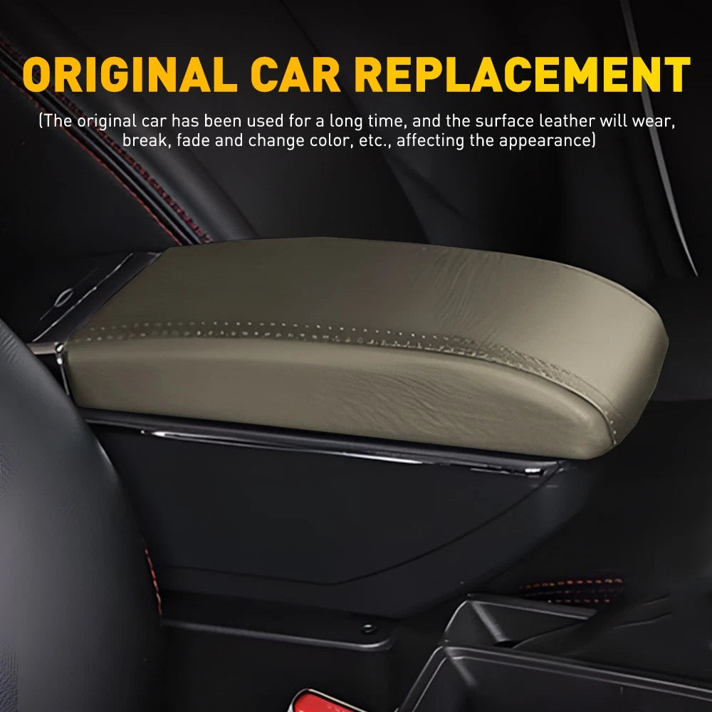 Beige Leather Center Console Lid Armrest Cover for Ford Ranger (1998–2004) EPY