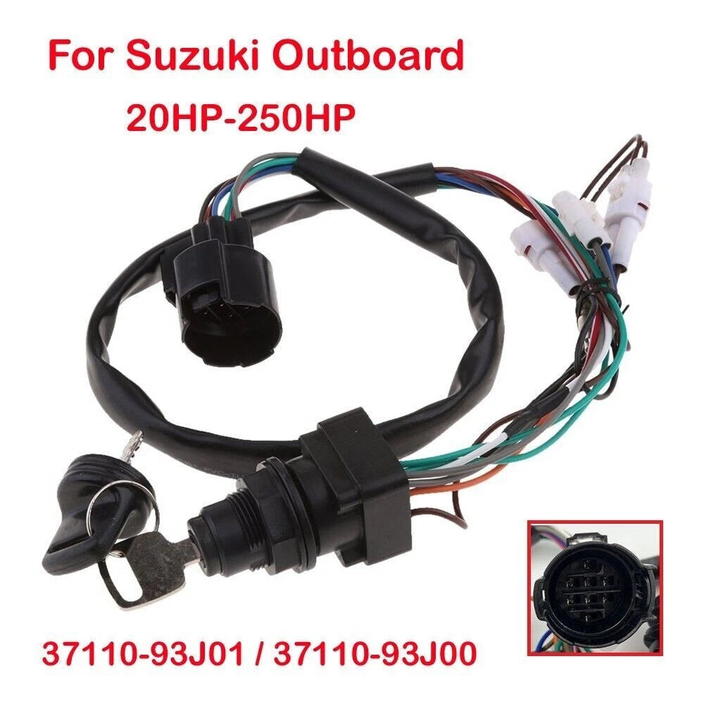 Ignition Switch Assembly for Suzuki Outboard Motor (37110-93J01)