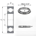 Deep Groove Ball Bearing 6919NR for Scooter Skateboard Wheel (95x130x18mm)
