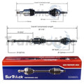 Set of 2 Front CV Axle Shafts for ES300 ES330 Camry V6 FWD (2002–2006)