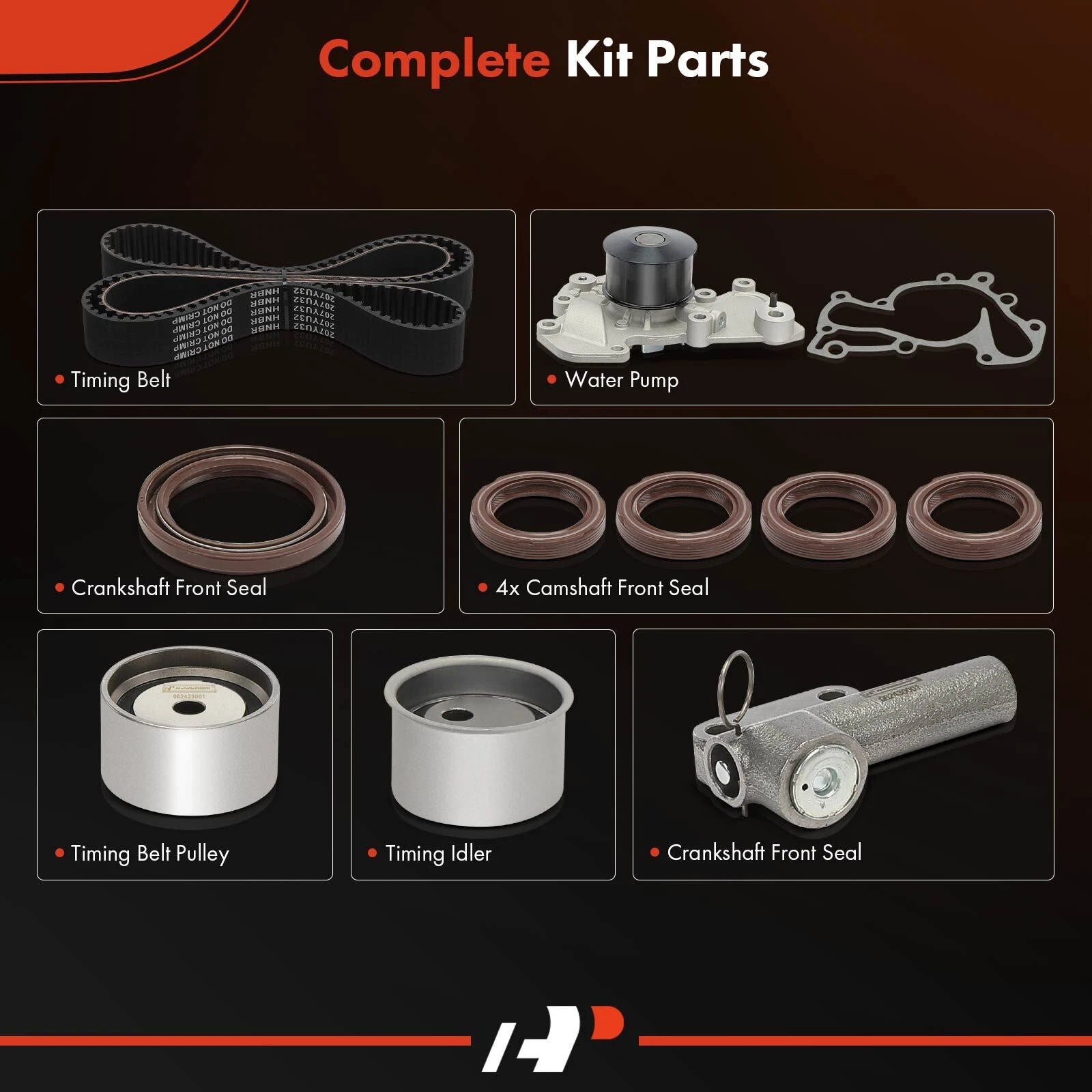 10x Timing Belt and Water Pump Kit for Hyundai Sonata (1999–2005) Kia Optima