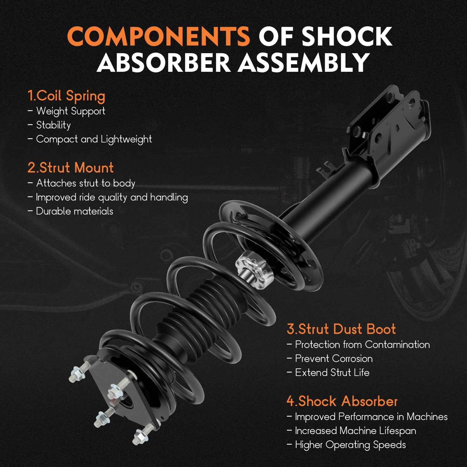 Complete Struts and Coil Springs for Chevrolet Cruze (2011-2015)