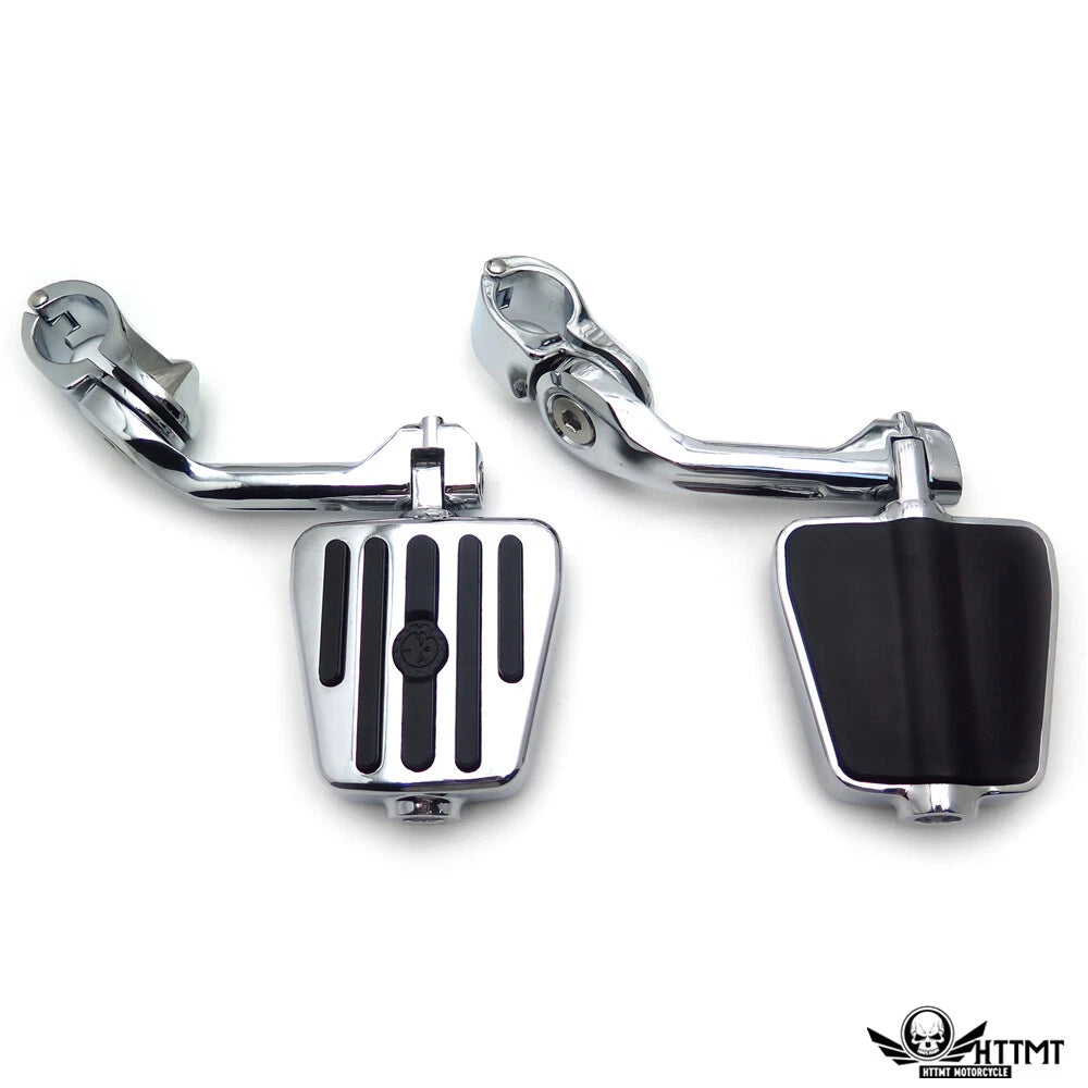 5" Rebelion Skull Highway Foot Peg Kit for Harley Wide Glide, Street Glide