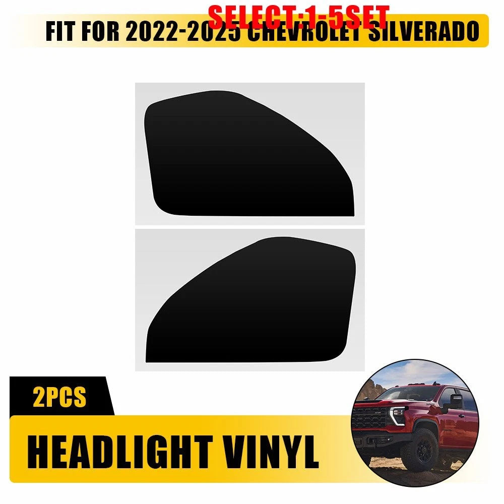 2X Precut Smoke Vinyl Overlays for Chevrolet Silverado (2022–2025)