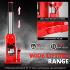 17.3" Manual Hydraulic Bottle Jack for Automotive Repair (10 Tons)
