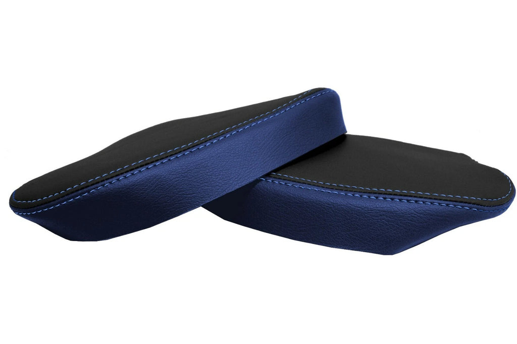 Leather Door Panel Armrest Cover for Toyota Sienna (2005–2010) Black & Blue