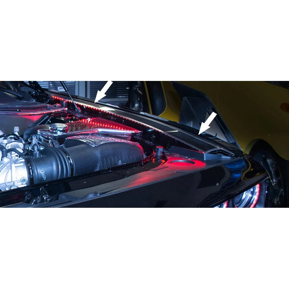 Brushed Fender Caps with Blue LED for Dodge Challenger (2008–2019)