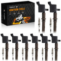 Pack of 8 Ignition Coils + Spark Plugs for Mercury Mountaineer (2008–2010)