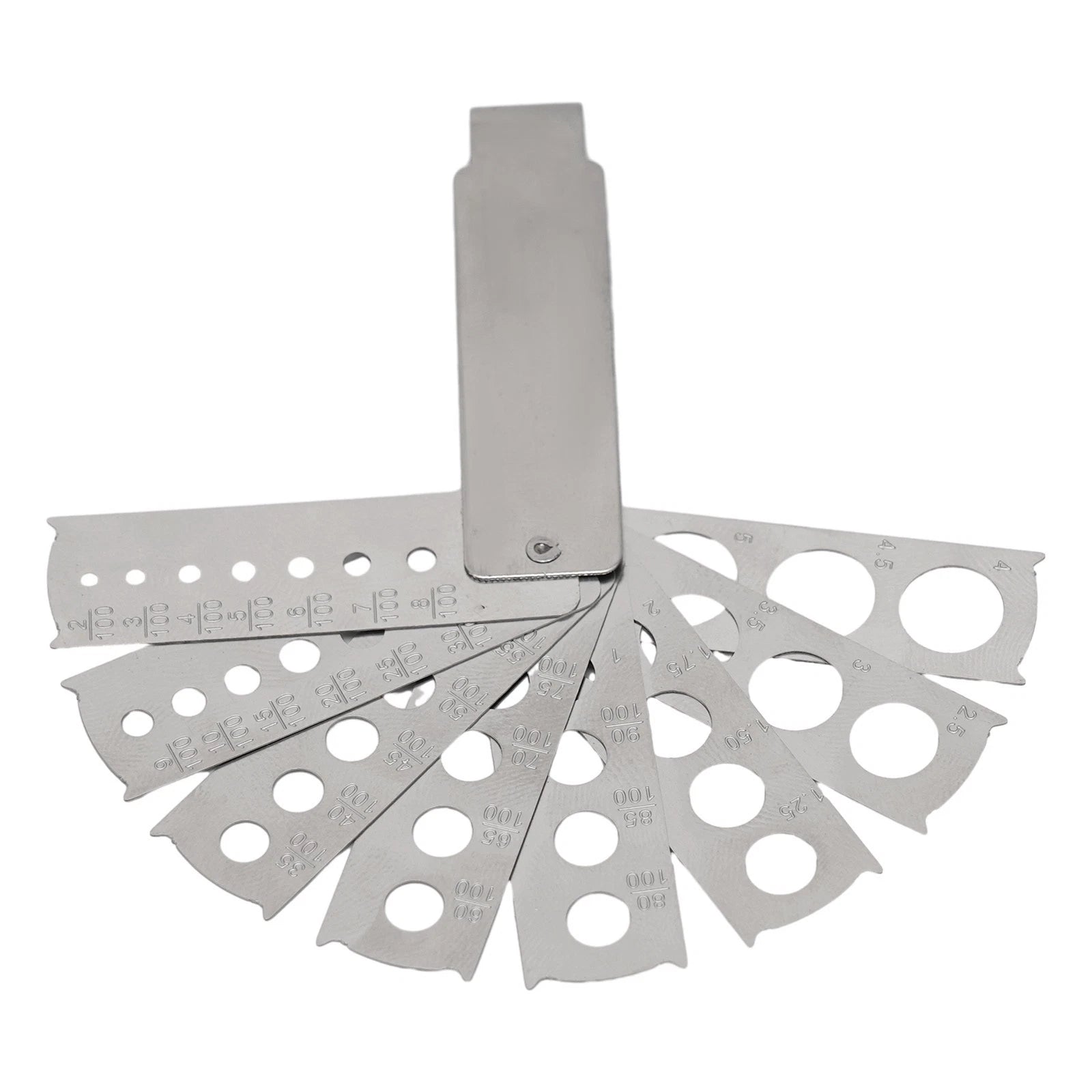 Folding Fan Shape Stainless Steel Tool for Diamond Size Measurement