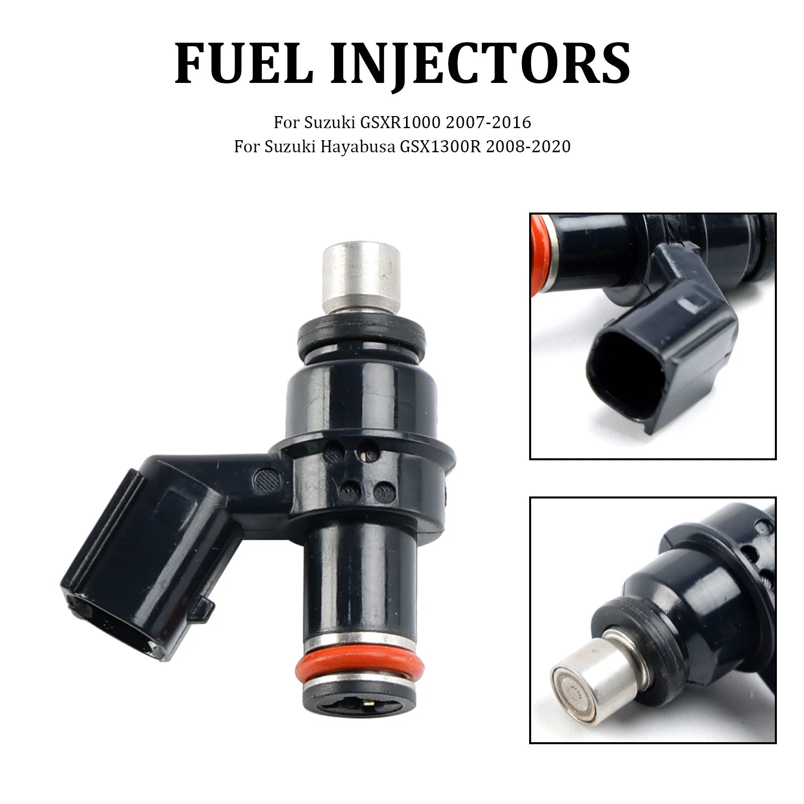 Set of 4 Fuel Injectors for Suzuki GSXR1000 (2007–2016) GSX1300R (2008–2020) 15710-21H00 1571021H00