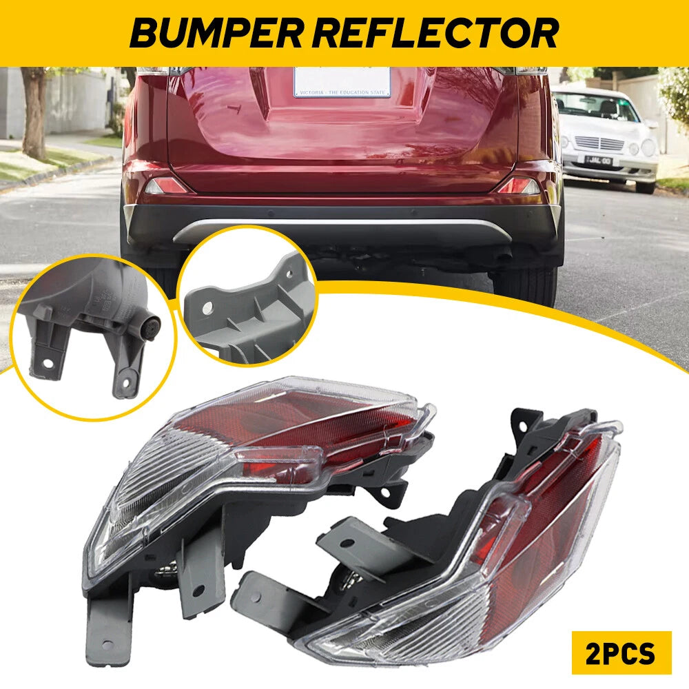 Pair of Rear Bumper Reflector Lights for Toyota RAV4 (2016–2018)