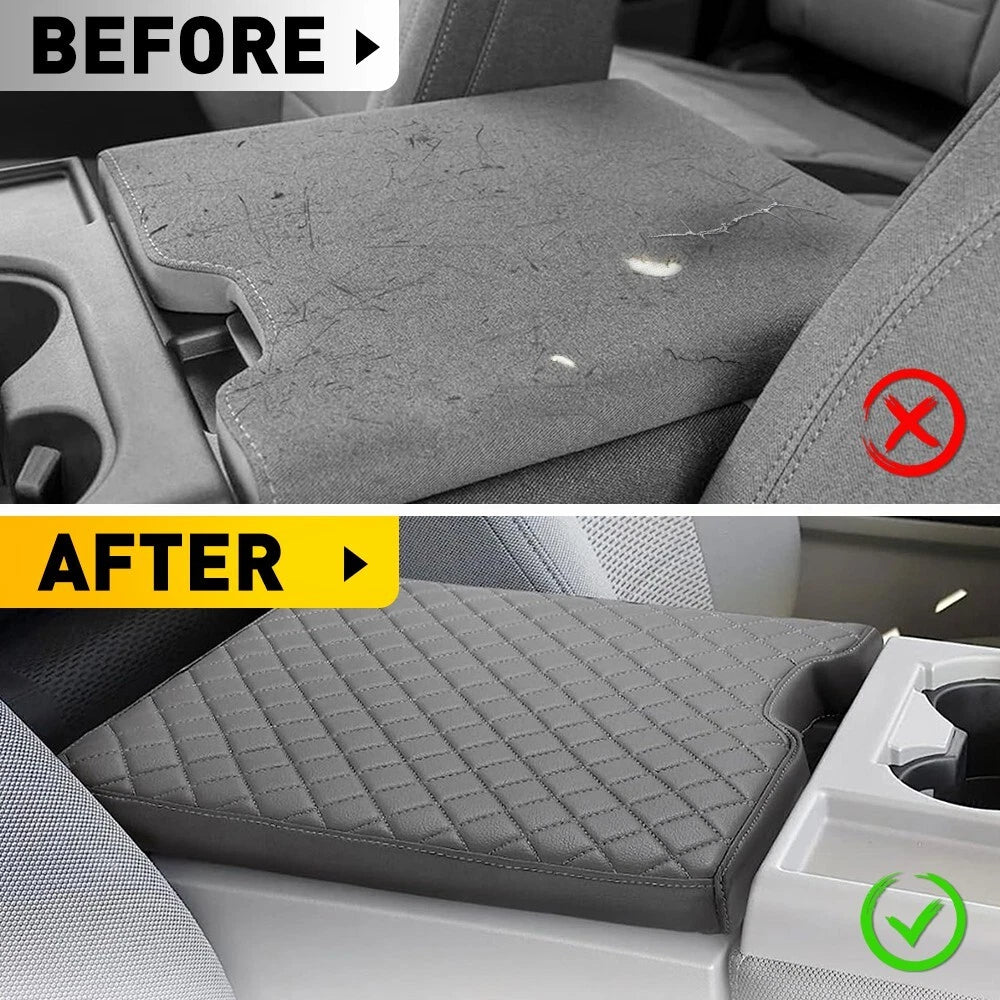 Microfiber Leather Jump Seat Console Armrest Cover for Ford F150 (2015–2022)