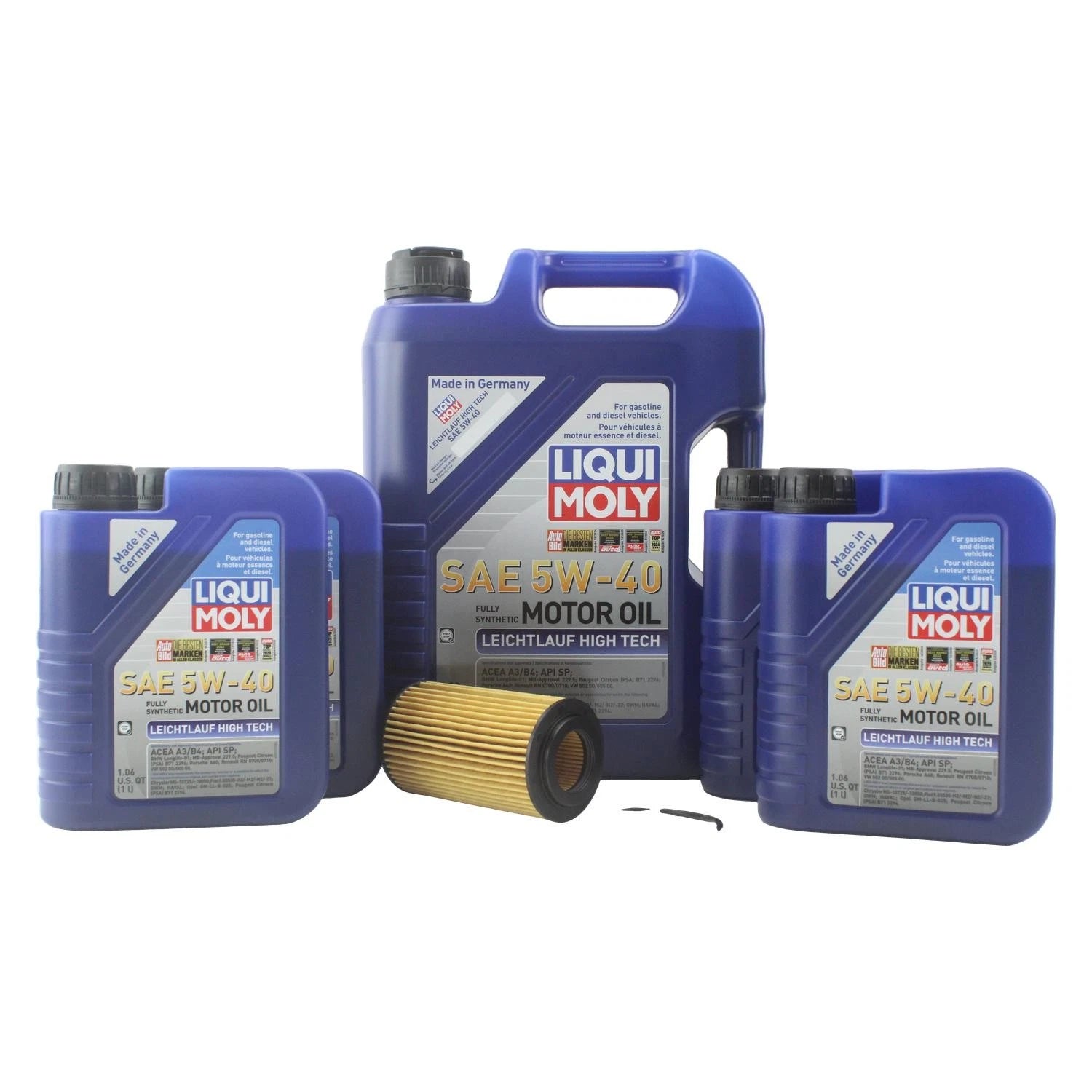 Oil Change Kit for Mercedes CLS550 (2007–2011) - 9L Liqui Moly 5W40, Mahle