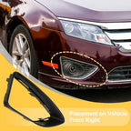 Front Right Fog Light Grill No.FO1039126 for Ford Fusion (2010–2012) Black ABS