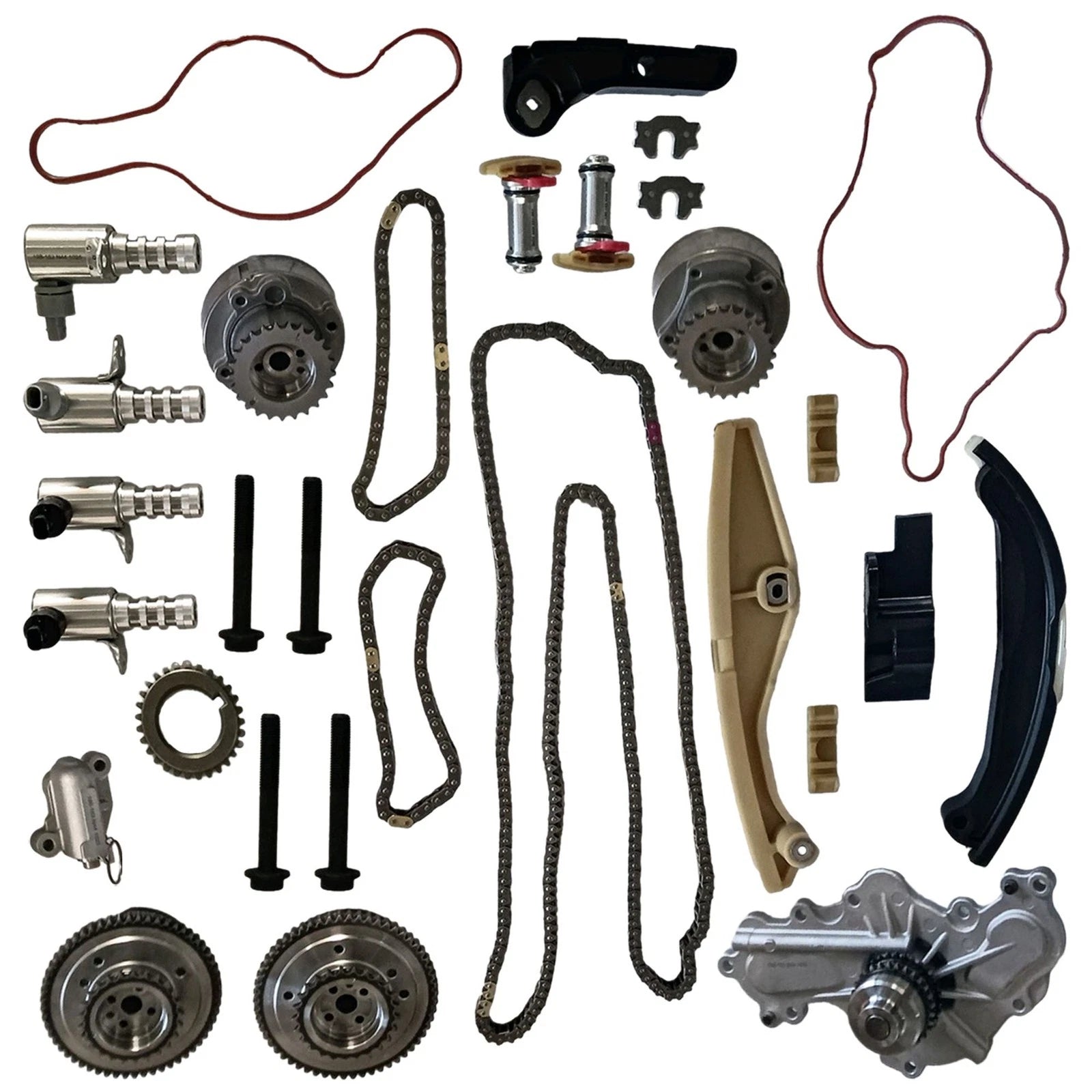 Engine Timing Chain Kit with Water Pump for Ford Explorer Flex Taurus Edge (2009–2019)