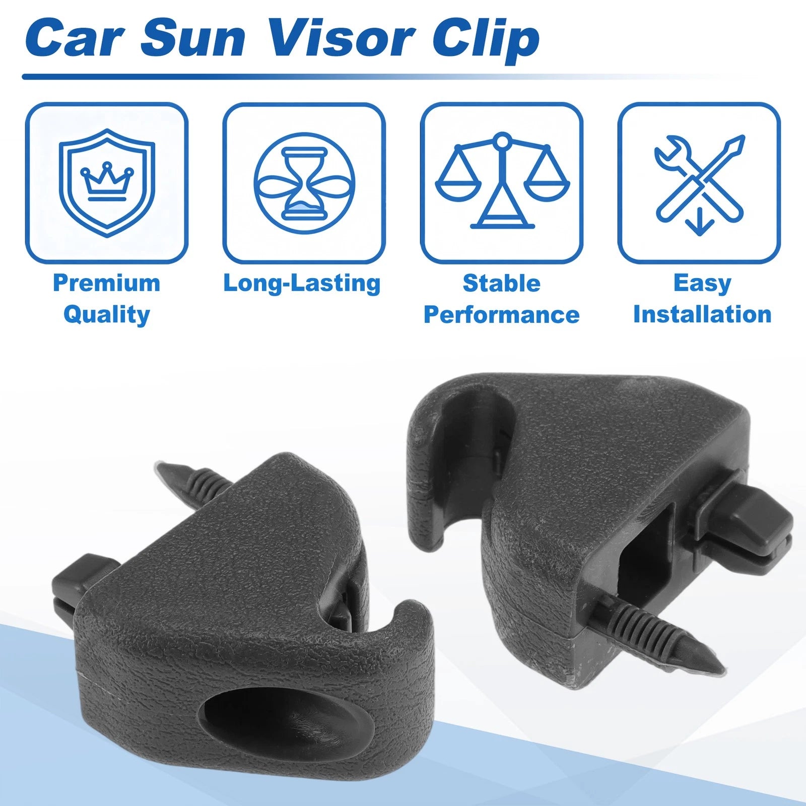 Sun Visor Clip for Toyota 4Runner (2003–2009) No. 74348-34010-A0 Gray