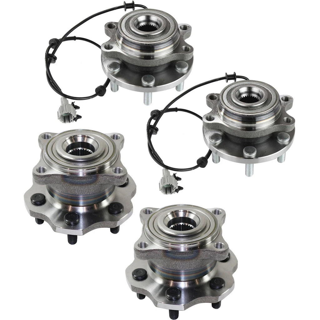 Wheel Hubs for Nissan Pathfinder (2005–2012) Front & Rear with Bearing & Sensor