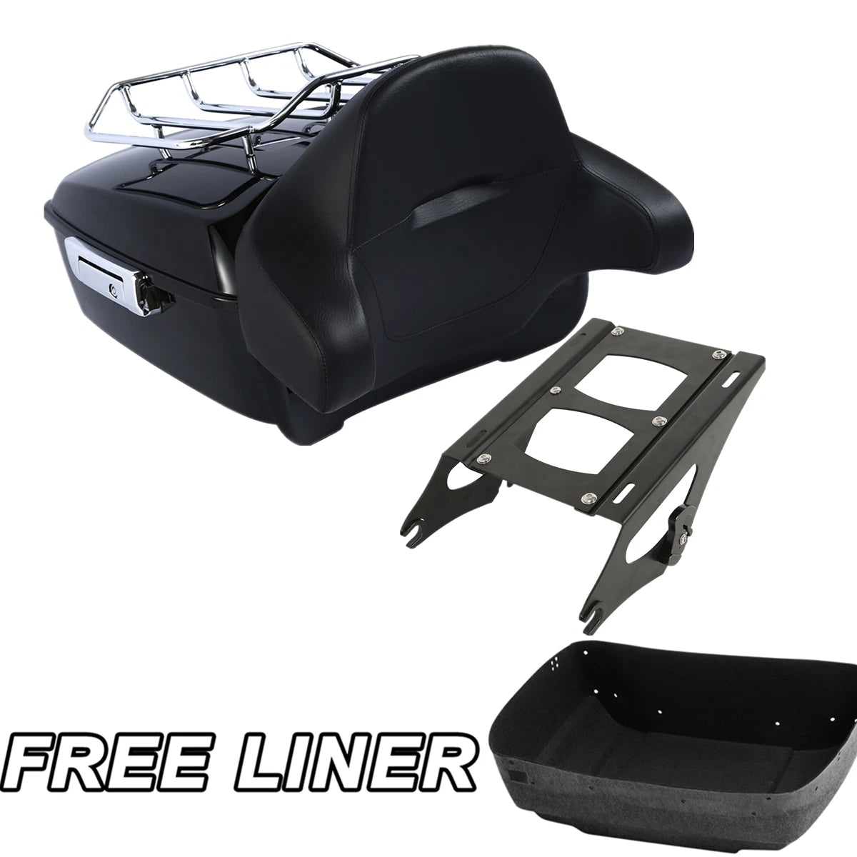 Trunk Backrest Pad Mount Rack for Harley CVO Electra Road Glide (2014–2026)