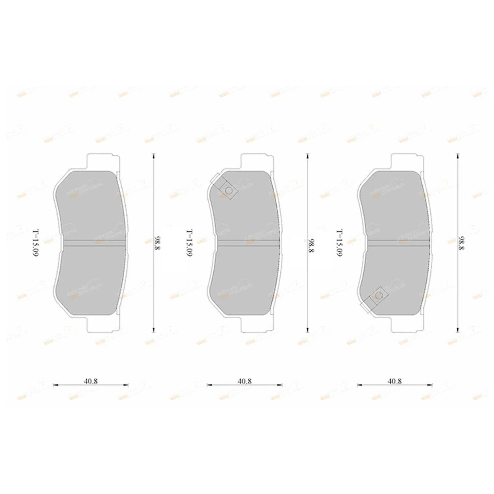 Rear Disc Brake Pads Set for Kia Optima (2001 - 2006)