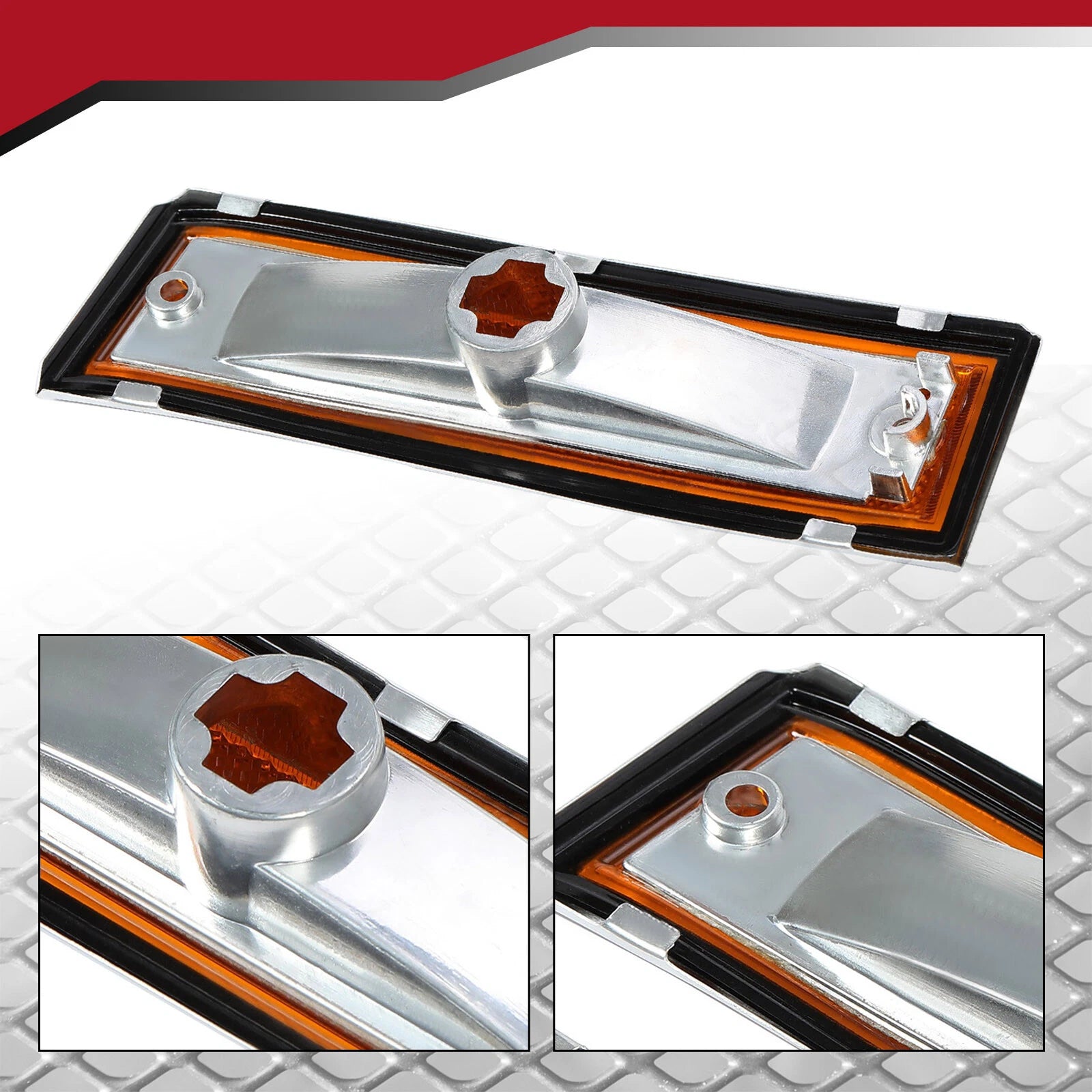 Set of 2 Front Bumper Side Marker Lights for Chevy GMC C/K 10 (1981-1991)