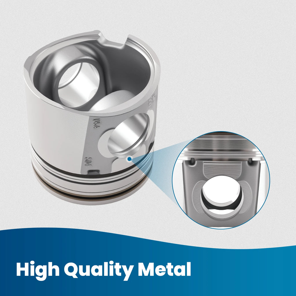 Set of 2 Piston Assembly w/ Rings for Cummins 6.7L Dodge Ram (2007–2019) 4955520