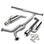 Dual 4" Double Wall Rolled Muffler Tip Catback Exhaust System for Maxima (2004–2008)