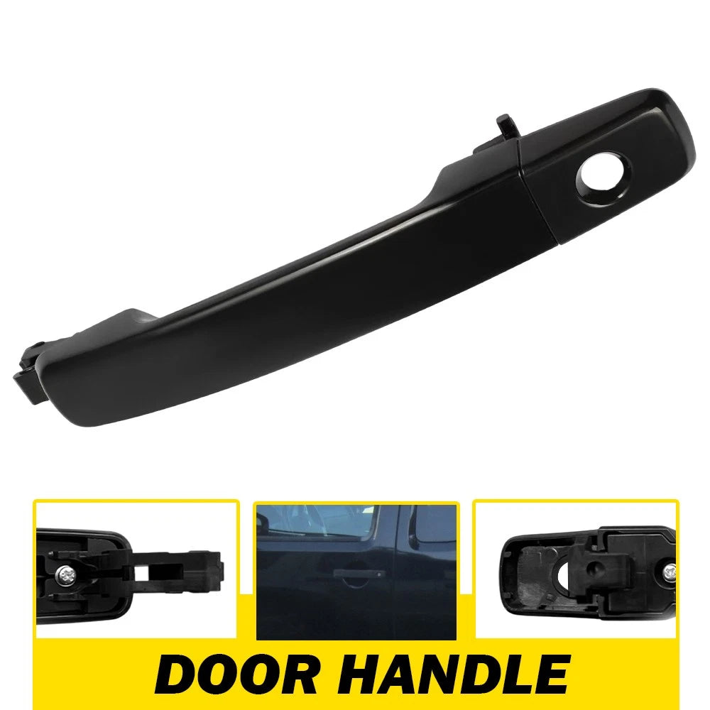 Outside Door Handle for Nissan Frontier (2019–2023) - Smooth Black, Driver Side Front
