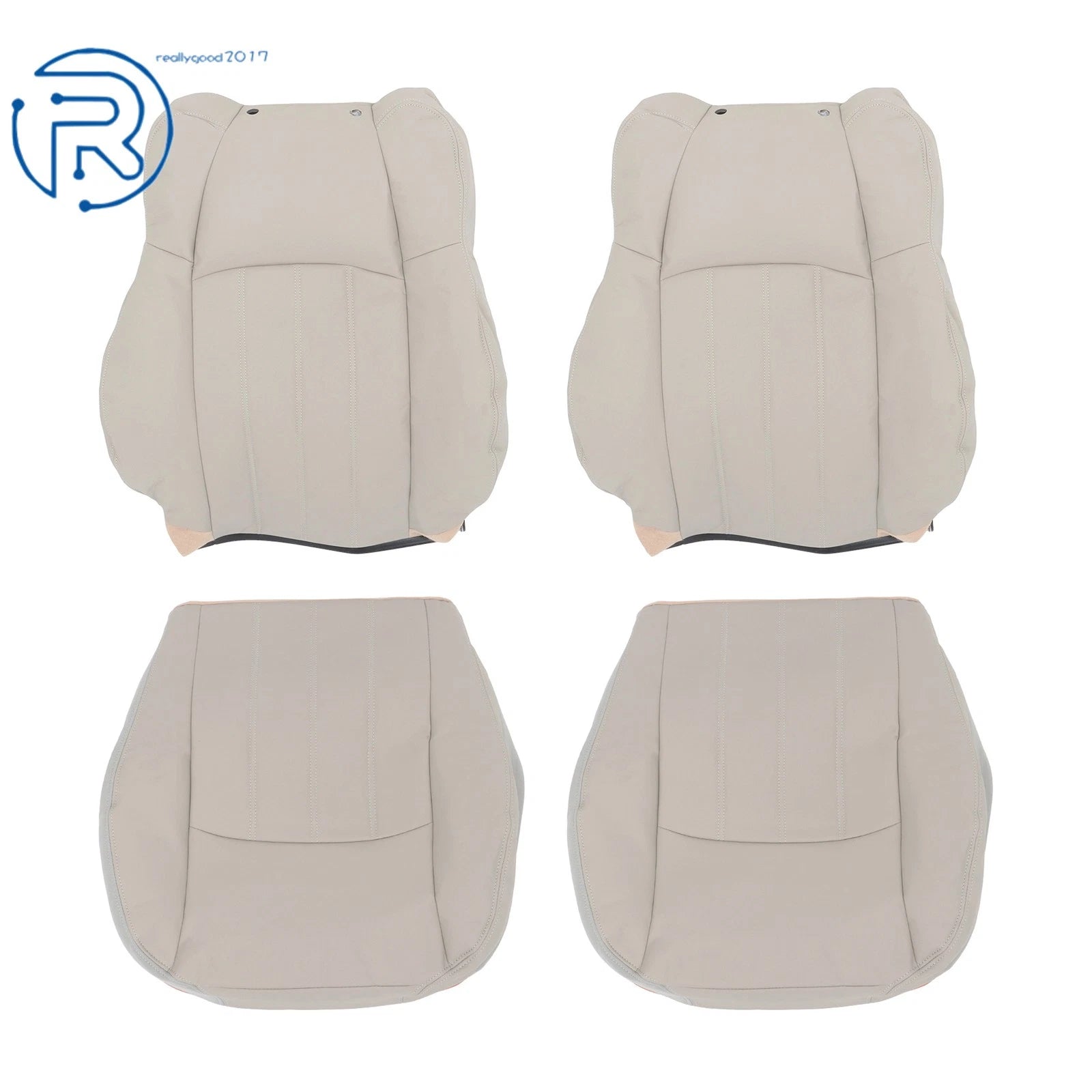 4X Leather Seat Covers for Chrysler 300C (2005–2010) - Gray