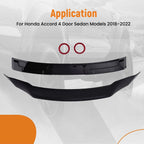 Duckbill Trunk Spoiler for Honda Accord Sedan (2018–2022) Black ABS