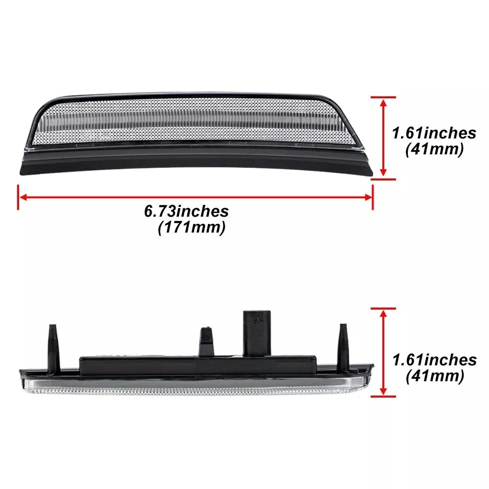 2X Clear Amber LED Front Side Marker Lights for Jeep Grand Cherokee (2021–2025)