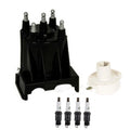 Distributor Rotor Cap & Spark Plugs Kit for Buick GMC Pontiac Chevy (L4)