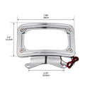 Curved Laydown License Plate Mount Frame Light for Harley Street Road Glide (2014–2023)