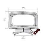 Curved Laydown License Plate Mount Frame Light for Harley Street Road Glide (2014–2023)