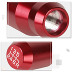 J2 Aluminum 6-Speed Manual Shift Knob Red for Universal Fit (Adapters Included)