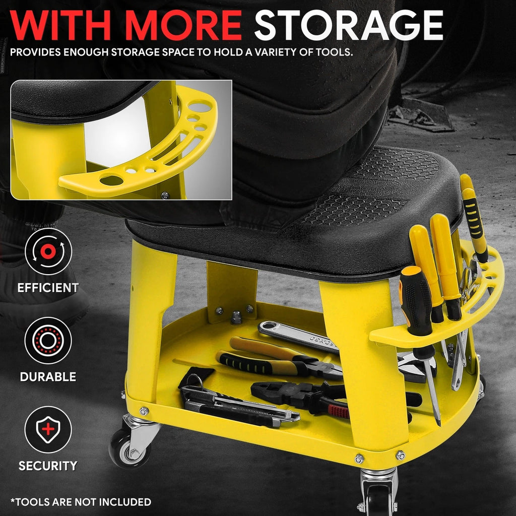 Mechanics Roller Seat for Universal Use (16.14x10.62x13.78in, 300lbs)