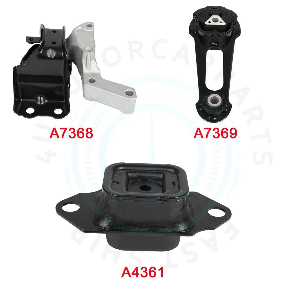 Set of 3 Engine Motor & Trans Mounts for Nissan Versa Note (2014–2017)