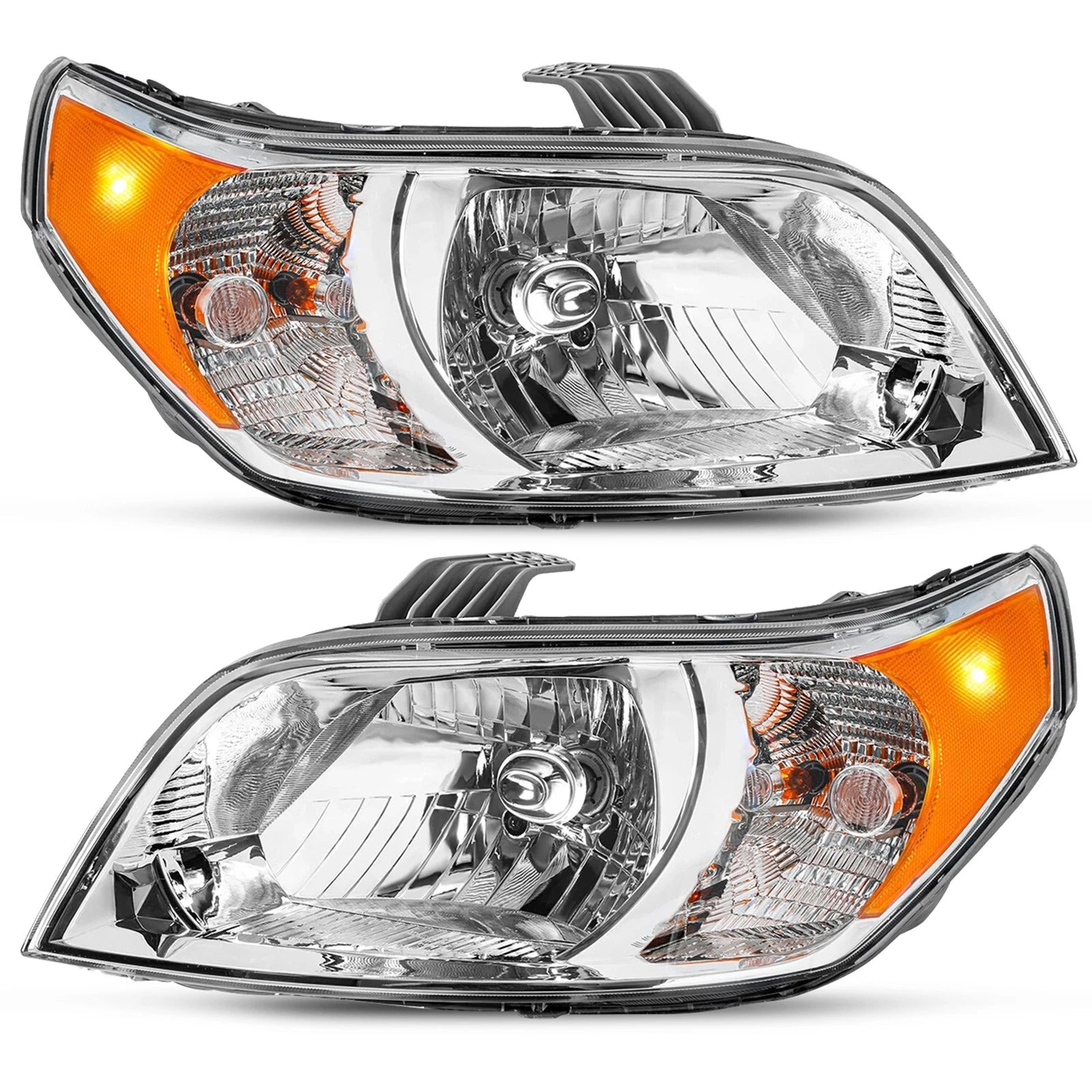Halogen Headlight Pair for Chevy Aveo 5 LS/LT (2009–2011) W/Amber Reflector