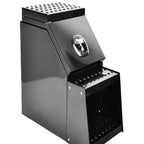 Black Aluminum Tool Box with Saddle Step for Semi Truck (28"x25"x15")