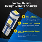 20X T5 6000K LED Visor Vanity Mirror Footwell Light Bulbs 37 74 58 70